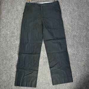 Faconnable Pants Mens 34 Straight Leg Chino Blue Cotton Flat Front Pockets